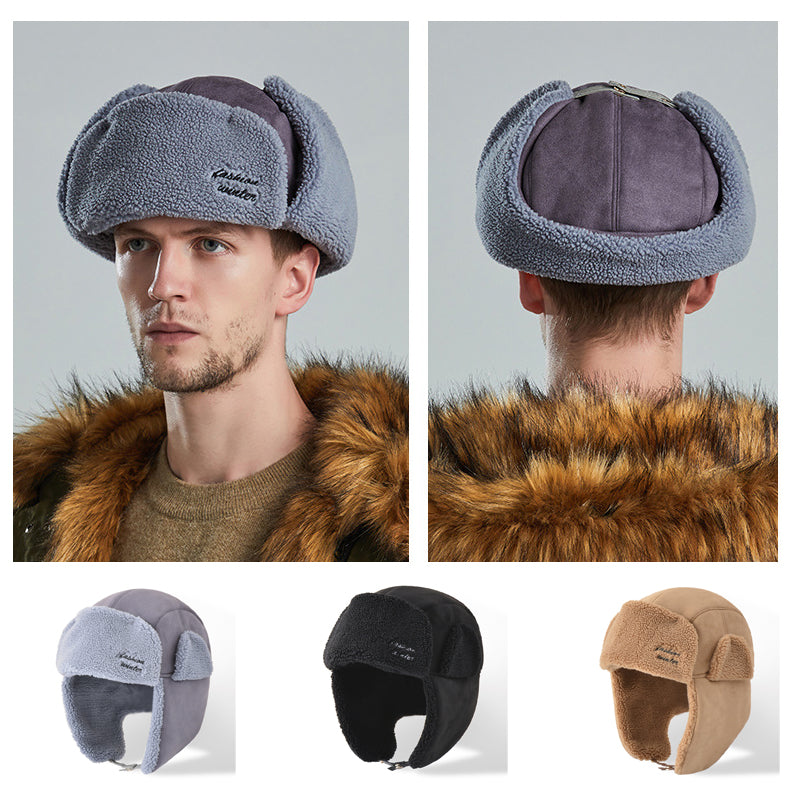 Winter Trapper Hat for Men Cap with Ear Flaps