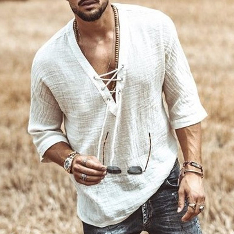 Summer Men Casual  Cotton Shirts