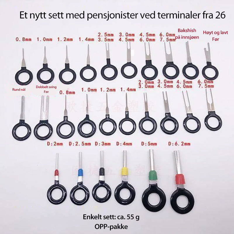 Verktøysett for kontaktfjerning