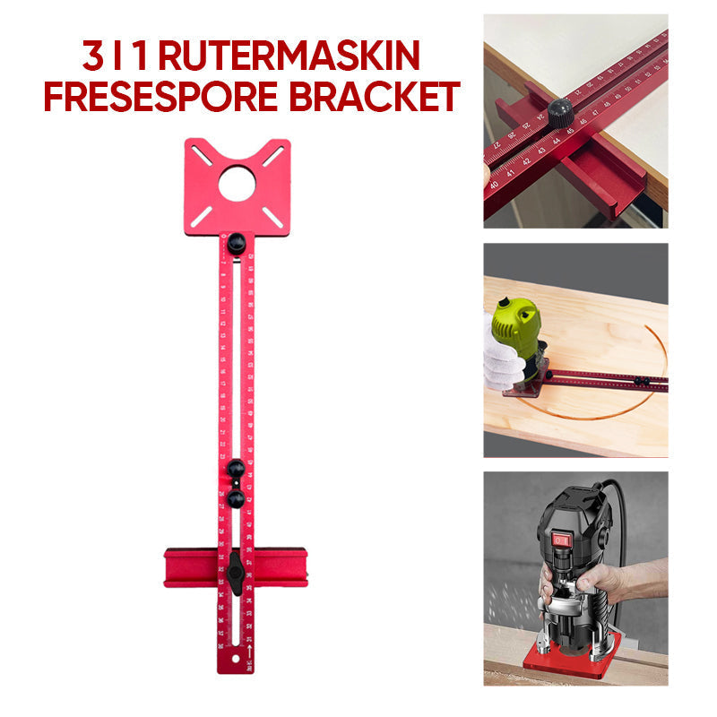 3-i-1 Rutermaskin Fresespormbrakett