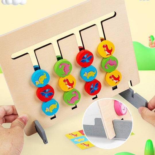 Tre 2-sidig skyve logikk puslespill