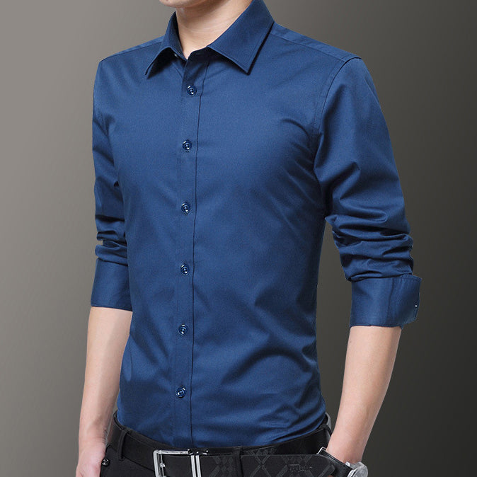 Slim fit stretchy herreskjorte