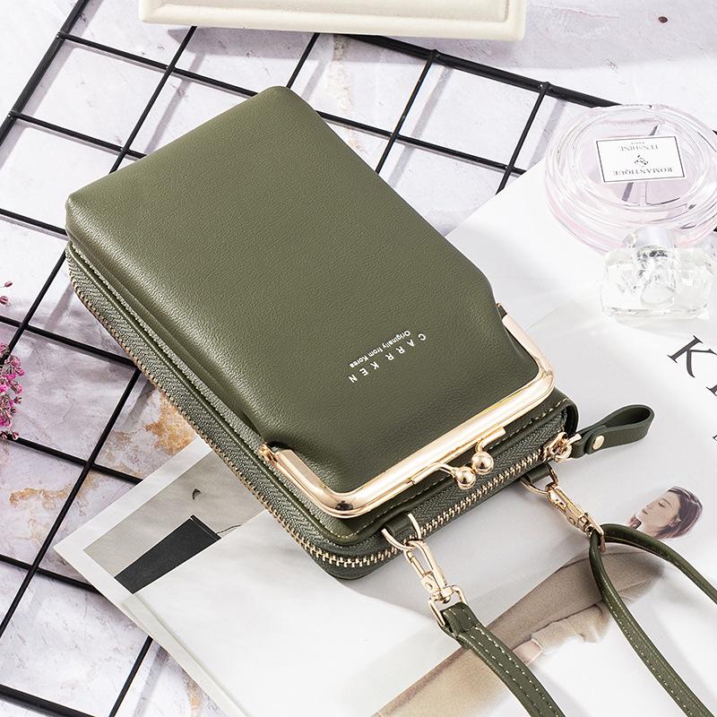 Kvinners Telefon Solid Crossbody Bag