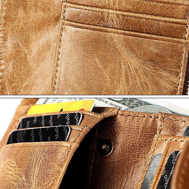 Retro lommebok med glidelås