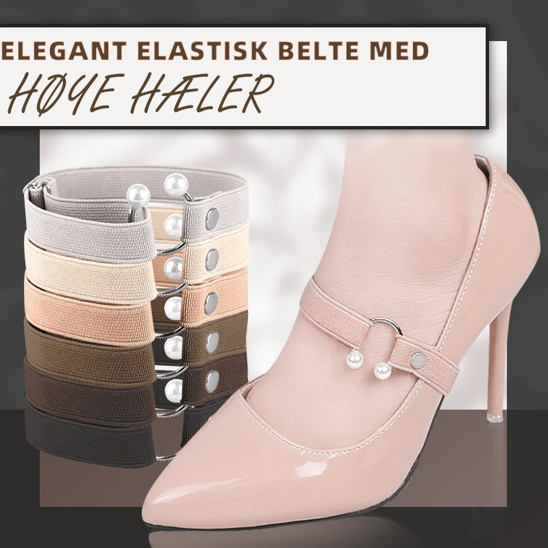 Elegant Elastisk Belte og Høye Hæler