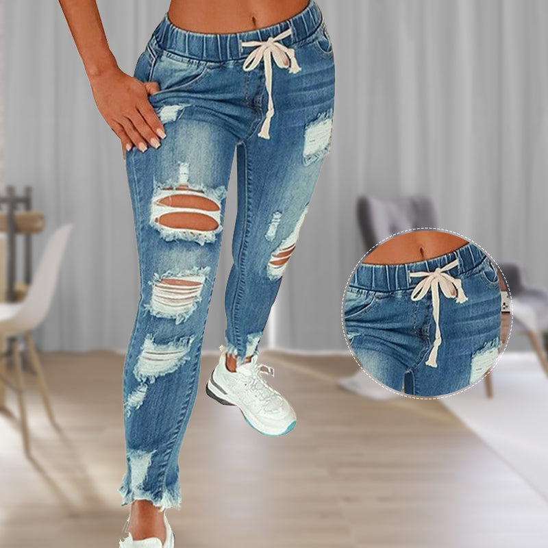 Jeans med høy stretch for kvinner