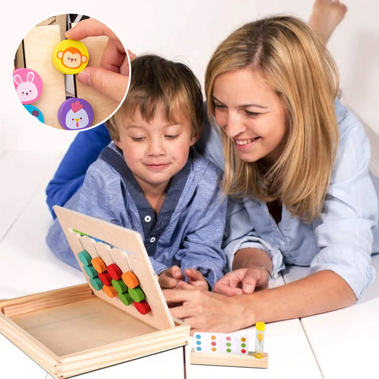 Tre 2-sidig skyve logikk puslespill