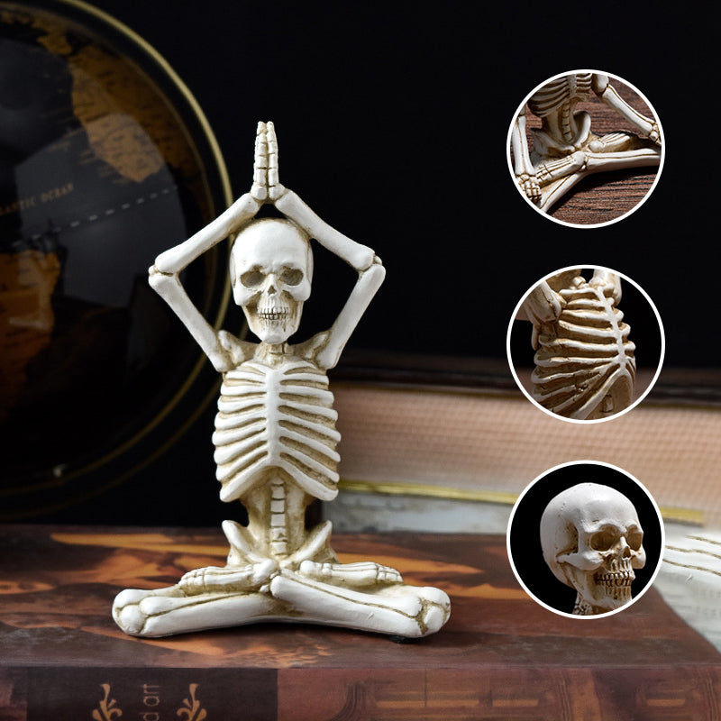Unik Yoga Skull Statue