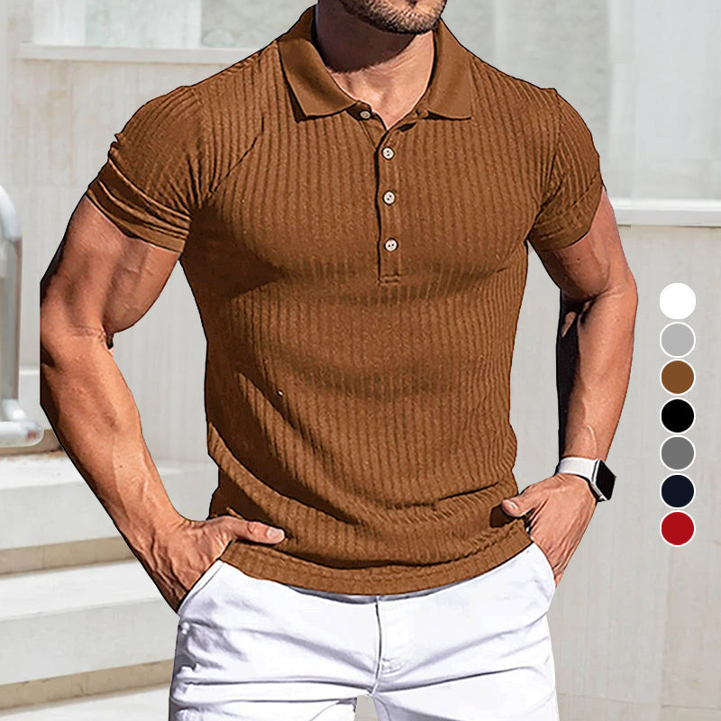 Ensfarget golf t-skjorte for menn