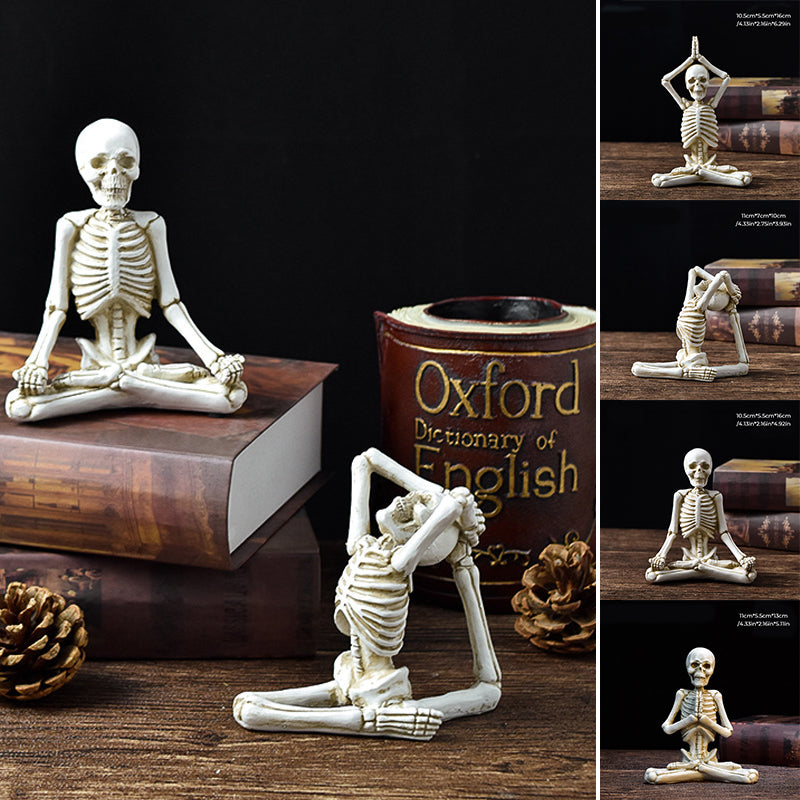 Unik Yoga Skull Statue