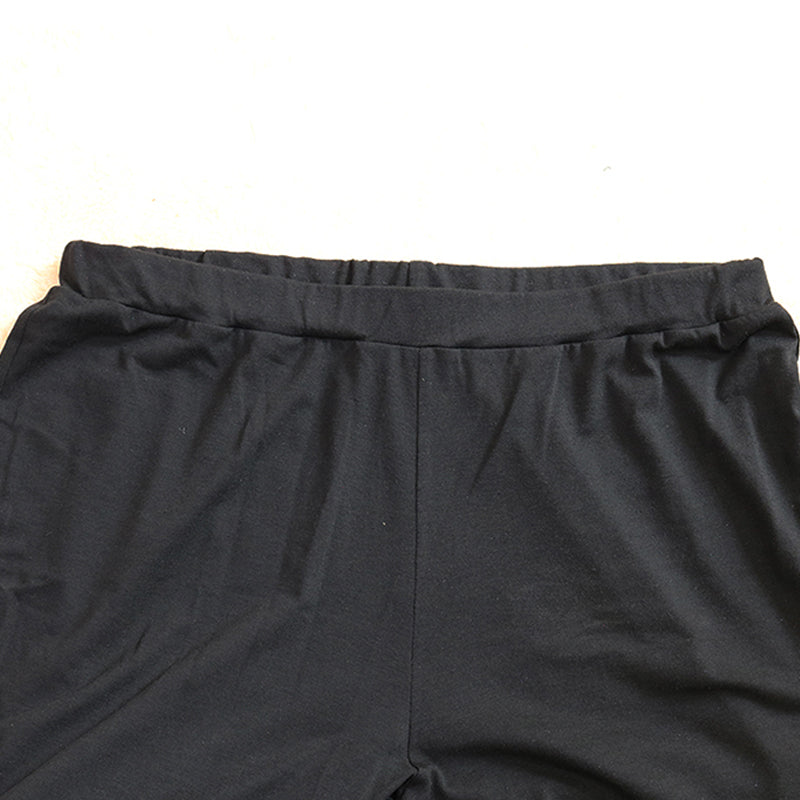 Pluss størrelse ensfarget topp og shorts
