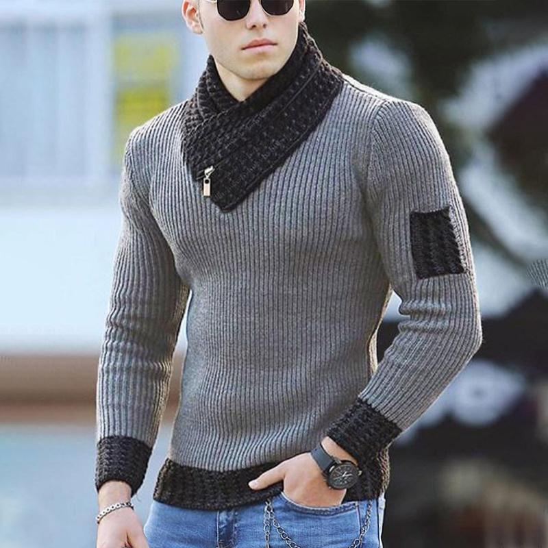 Uformell langermet genser for menn