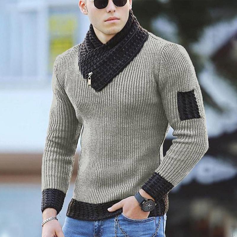 Uformell langermet genser for menn