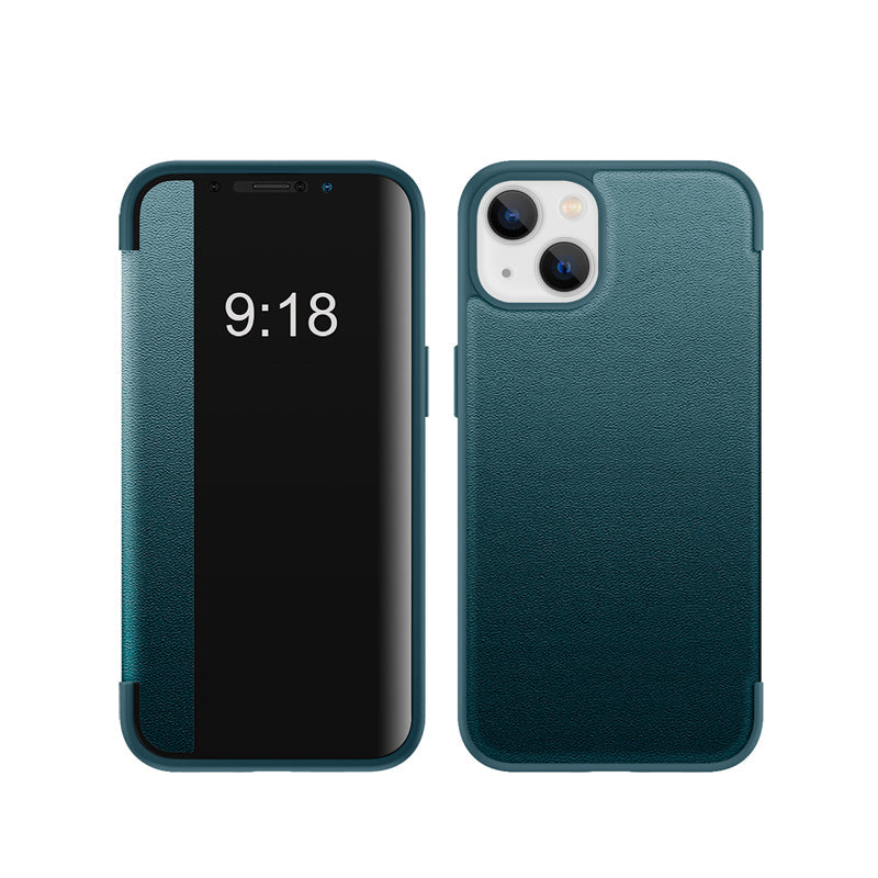 Business Series View Window Flip Folio Leather Case Cover