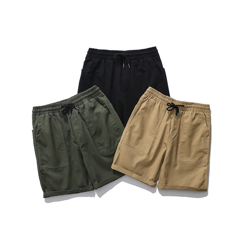 Lett bomulls cargo-shorts for menn