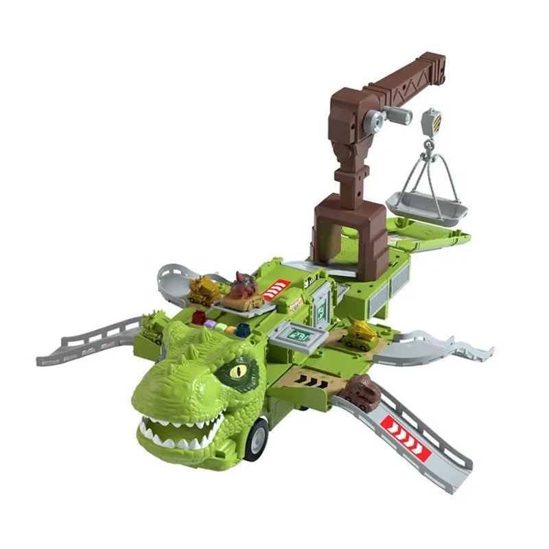 Nytt Dinosaur Transforming Engineering Truck Track Lekesett