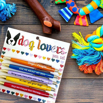 Penner for kjæledyrelskere (sett med 5 svarte blekkpenner)