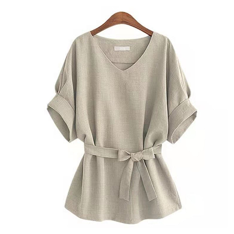 Elegant bluse med sløyfe