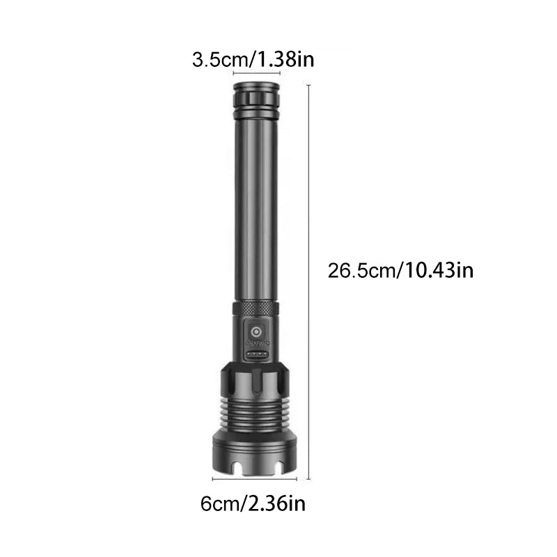 LED oppladbar taktisk laserlommelykt