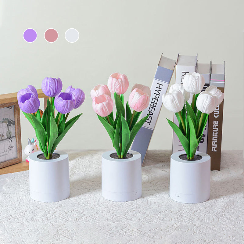 LED oppladbart tulipan nattlys