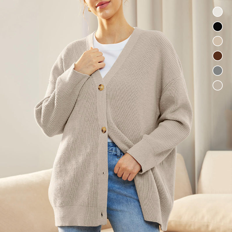 Uformelle ensfargede gensere Cardigan