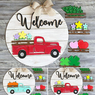 Utskiftbart vintage velkomstskilt