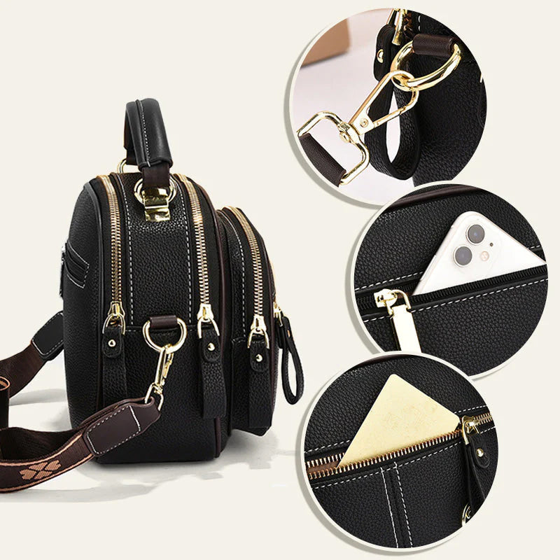 Crossbody-veske med flere rom