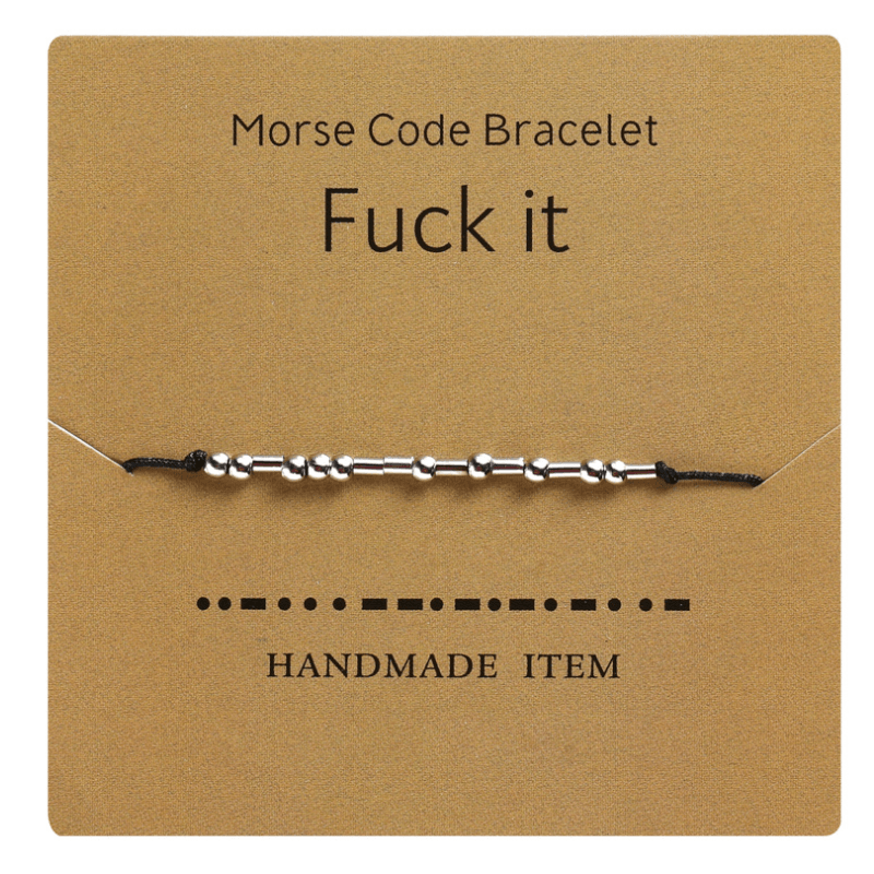 Morsomt morsekode par armbånd