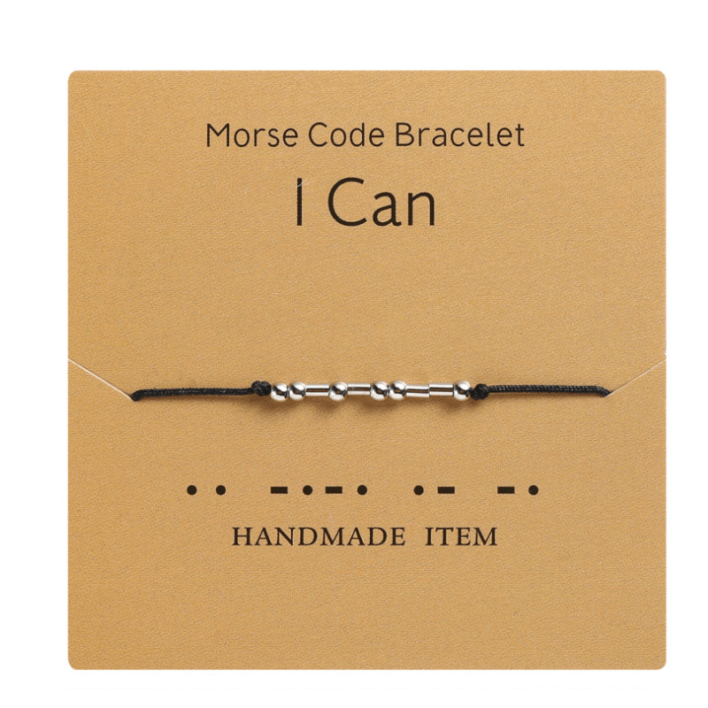 Morsomt morsekode par armbånd