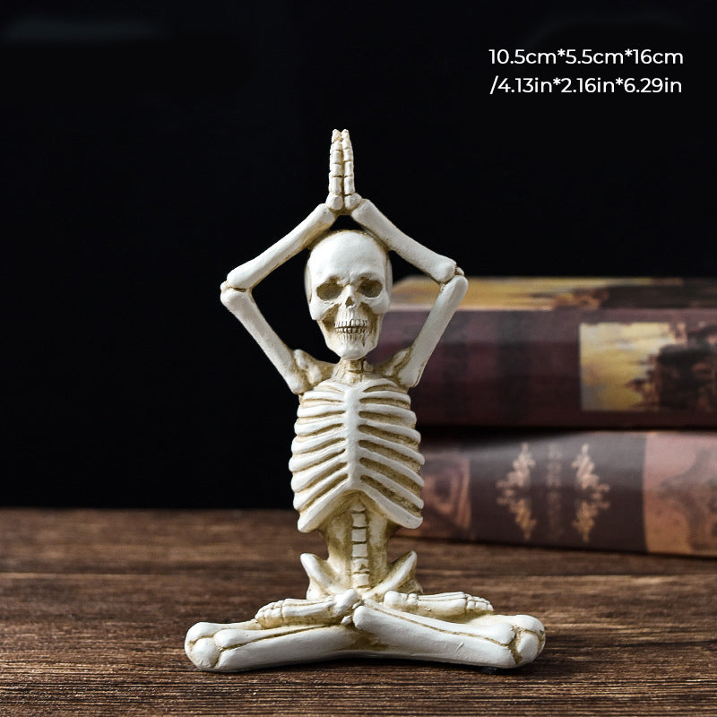 Unik Yoga Skull Statue