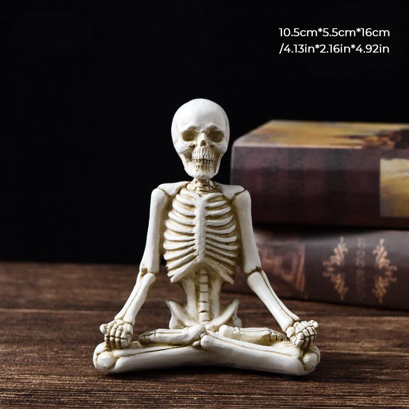 Unik Yoga Skull Statue