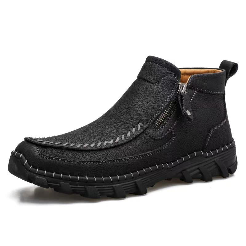 Men's high top side zip boots