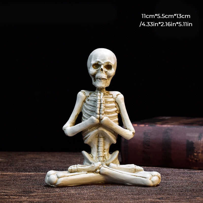 Unik Yoga Skull Statue