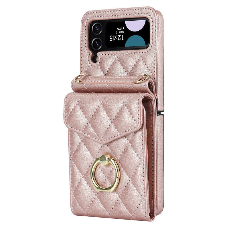 Lommebokveske i preget skinn til Samsung Galaxy Z Flip4 Flip3