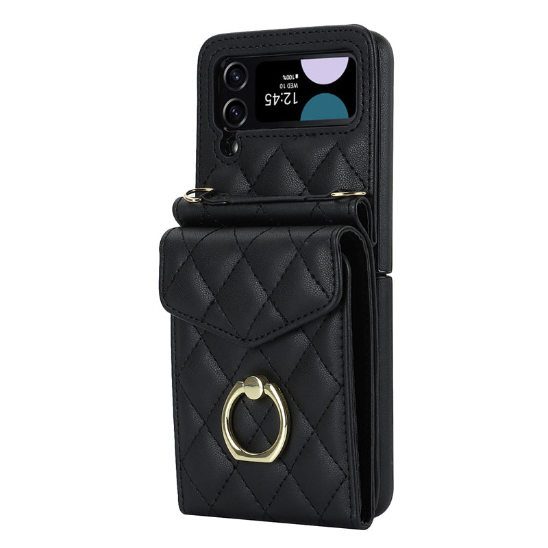 Lommebokveske i preget skinn til Samsung Galaxy Z Flip4 Flip3