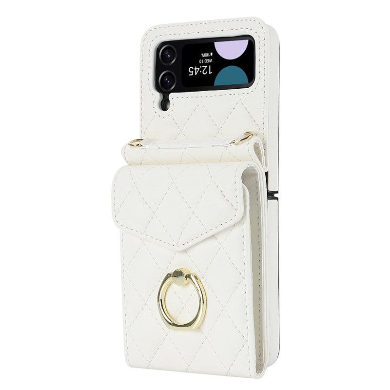 Lommebokveske i preget skinn til Samsung Galaxy Z Flip4 Flip3